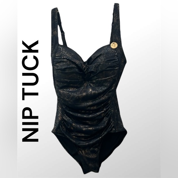 NIP TUCK SWIM ONE PIECE SNAKE SKIN PRINT